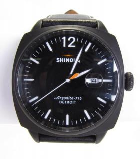 Appraisal: Description Shinola Detroit Argonite- Wristwatch The Brakeman mm black finish