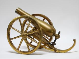 Appraisal: C French Gilt Bronze Signal Field Cannon FRANCE LATE TH