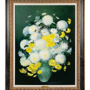 Appraisal: Marion Rice American th Century Yellow and White Flowers oil