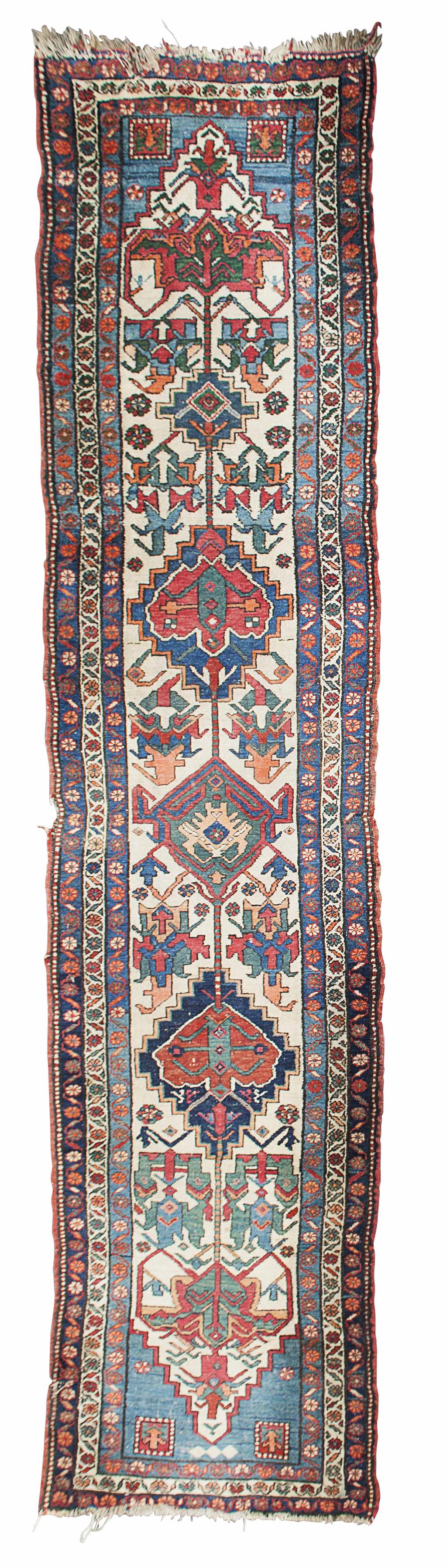 Appraisal: NORTHWEST PERSIAN RUNNER POSSIBLY BAKHTIARI LATE TH EARLY TH CENTURY