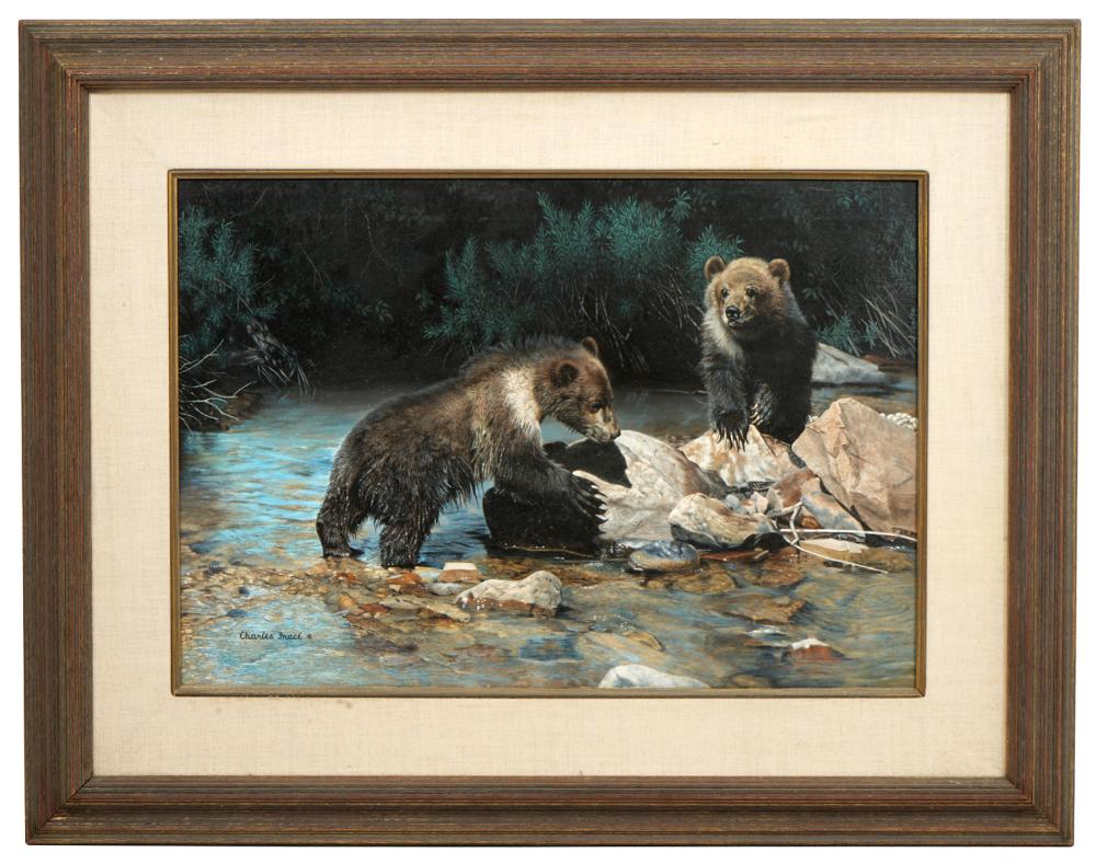 Appraisal: CHARLES FRACE 'PLAYMATES' ORIGINAL OIL PAINTINGCharles Frace American - 'Playmates'