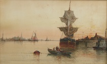 Appraisal: St Clair Augustin Mulholland Irish American - Fishermen in the