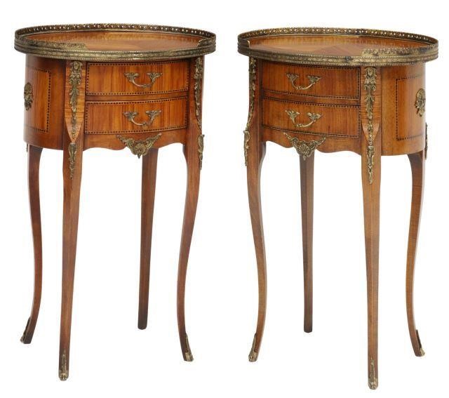 Appraisal: pair Italian Louis XV style mahogany nightstands Baggio Annicio th