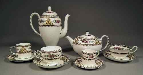 Appraisal: A Wedgwood bone china part tea and coffee service of