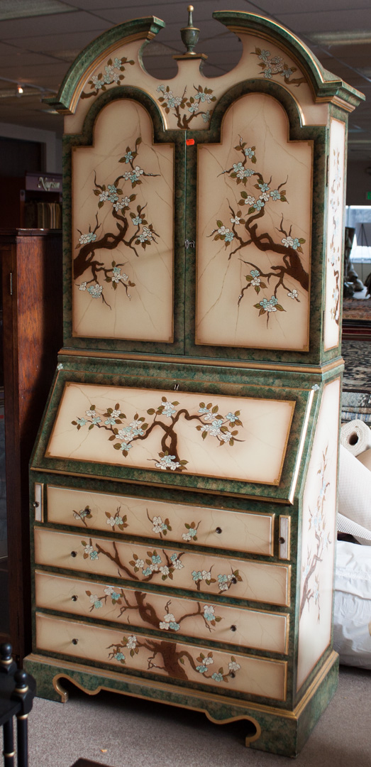 Appraisal: Contemporary Chinese style secretary bookcase