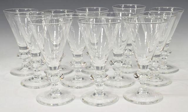 Appraisal: lot of Steuben Trumpet colorless art glass water goblets pattern