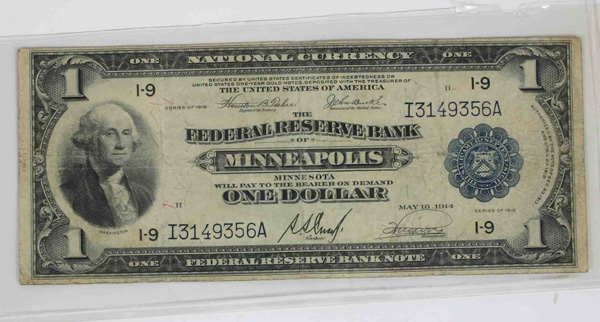 Appraisal: National Bank Note Issued By Minneapolis VG