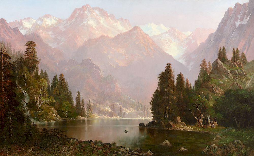 Appraisal: Edwin Deakin Indian Encampment in the Sierra circa Exclusive on