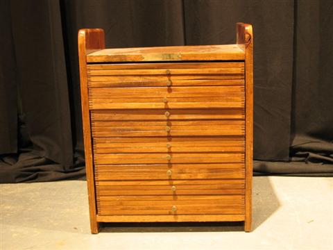 Appraisal: PINE TEN DRAWER CIGAR DRYING BOX h w d in