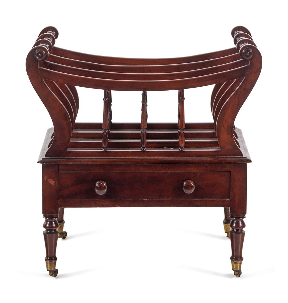 Appraisal: An Edwardian Mahogany Canterbury An Edwardian Mahogany Canterbury Circa Height