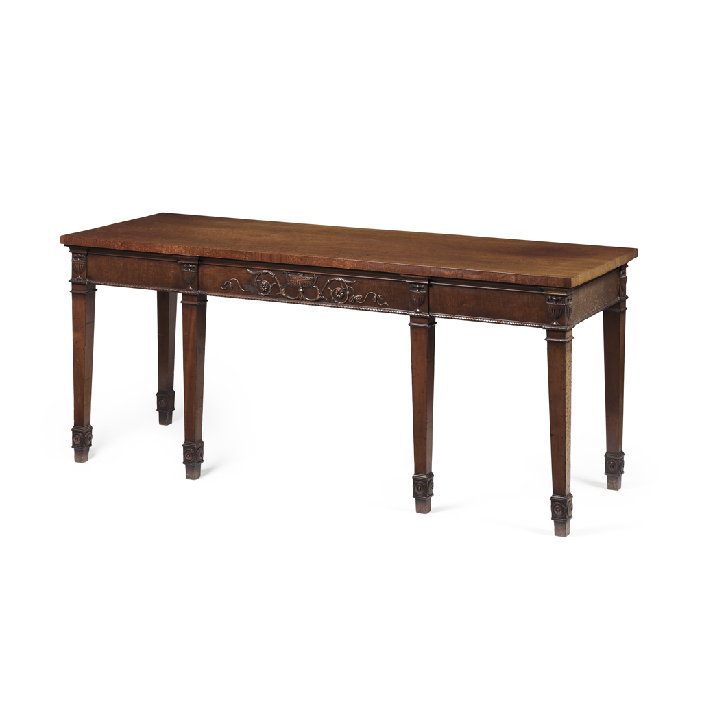 Appraisal: FINE GEORGE III MAHOGANY SERVING TABLE LATE TH CENTURY the