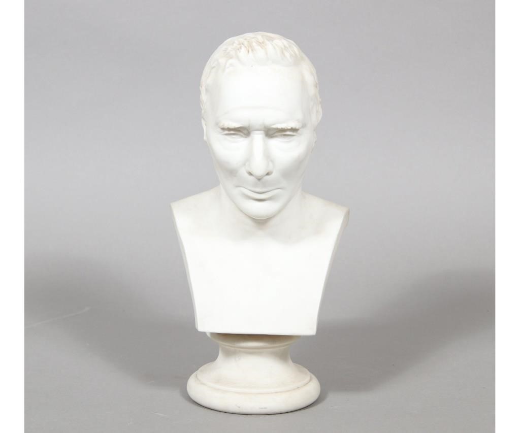 Appraisal: Perianware bust of a man signed 'N Bowman Sa '