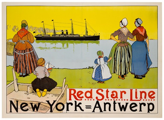 Appraisal: HENRI CASSIERS - RED STAR LINE NEW YORK - ANTWERP