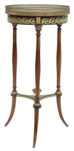 Appraisal: French Louis XVI style mahogany side table stand early th