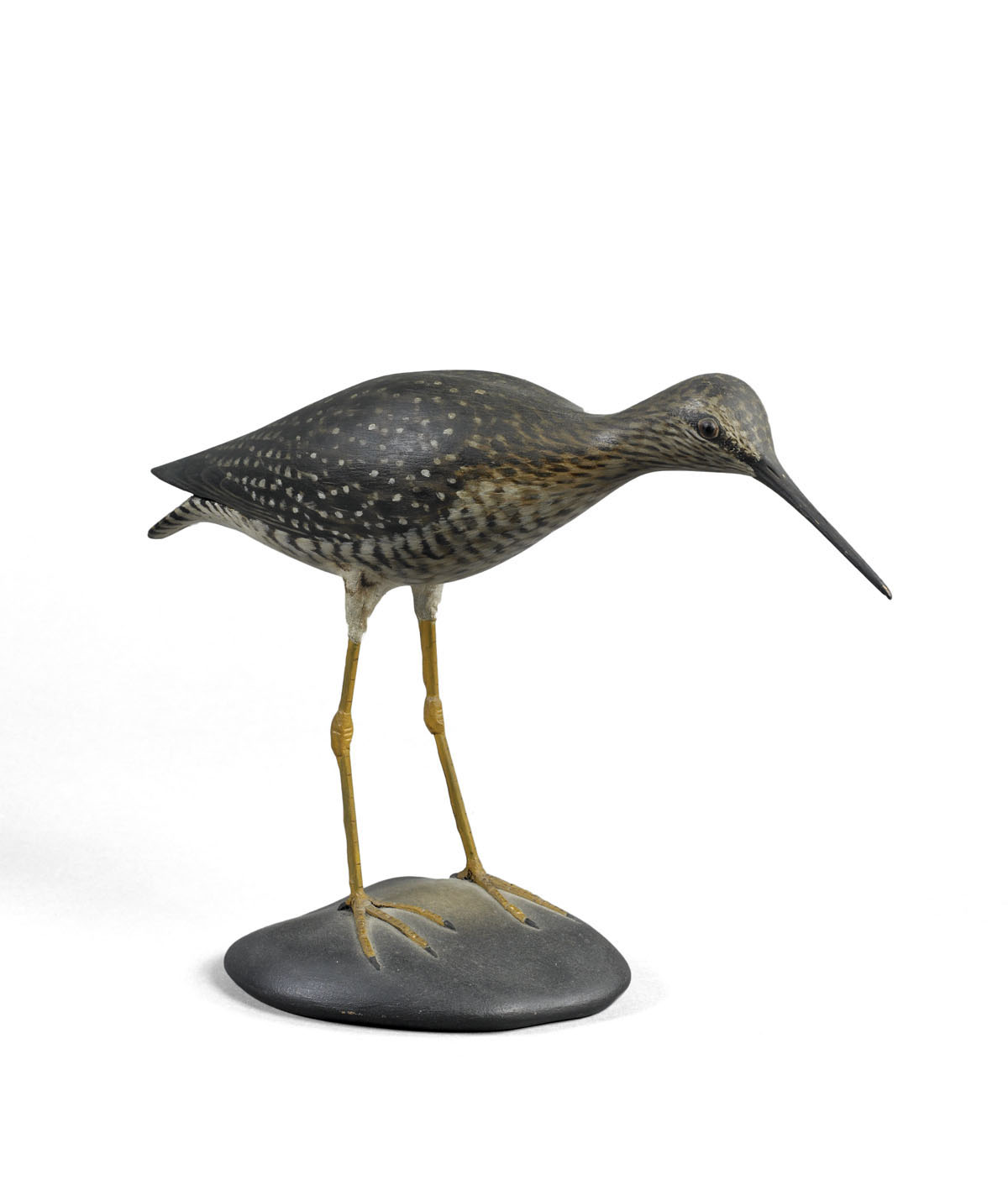 Appraisal: A ELMER CROWELL - CARVED AND PAINTED MANTLE BIRD OF