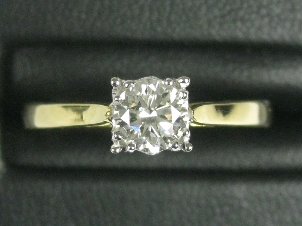 Appraisal: A Diamond single stone Ring the brilliant-cut stone approx cts