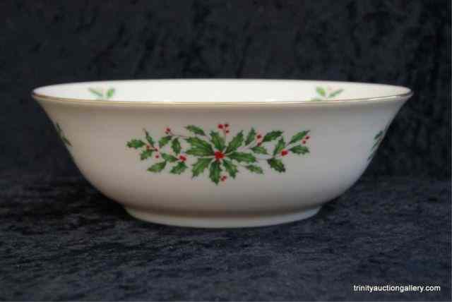 Appraisal: Lenox China Holiday Dimension '' Veg Bowl This is for