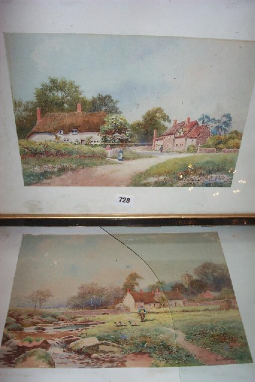 Appraisal: A pair of early th century watercolours of country landscapes