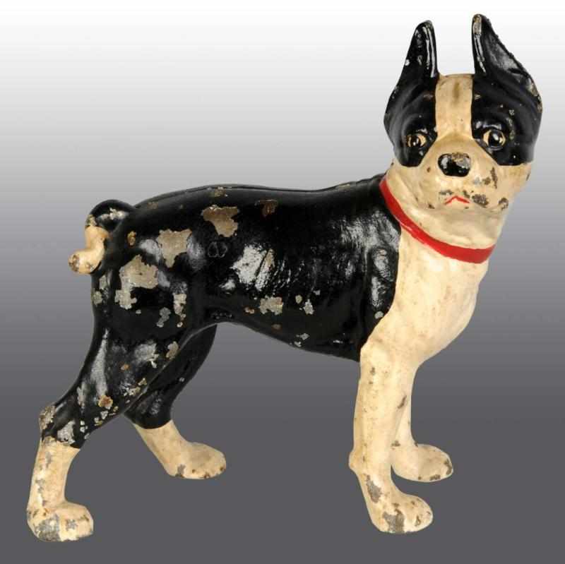 Appraisal: Cast Iron English Bull Dog Doorstop Description Black and white