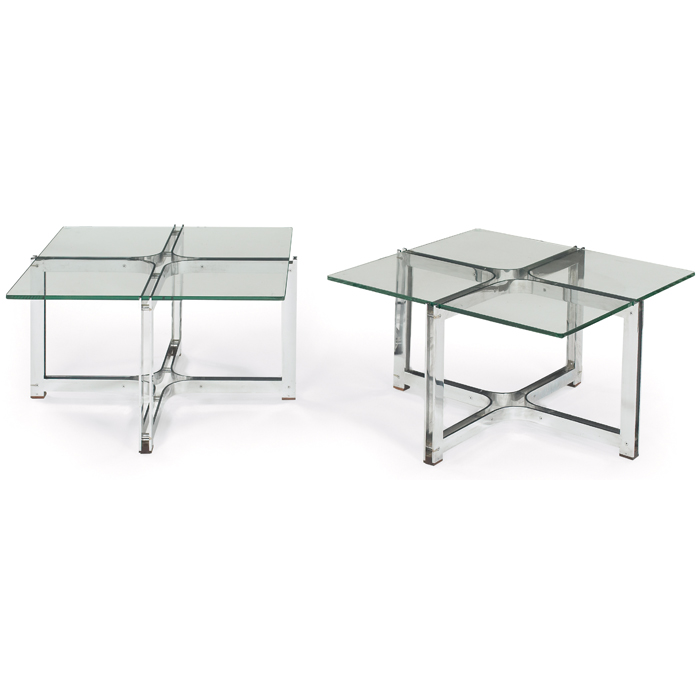 Appraisal: Horst Br ning tables pair by Alfred Kill attribution heavy