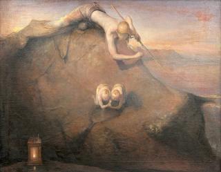 Appraisal: Painting by Odd Nerdrum Odd Nerdrum Norwegian b Twins oil