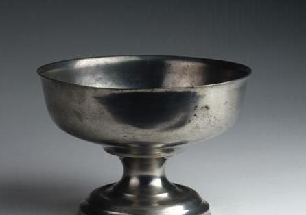 Appraisal: PEWTER BAPTISMAL BASIN LORENZO WILLIAMS PHILADELPHIA - Marked L L