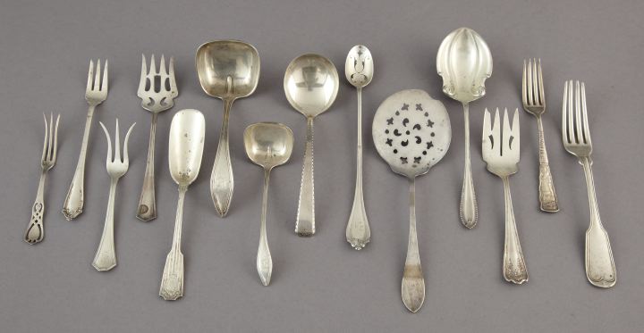 Appraisal: Fourteen-Piece Collection of Silver Flatware consisting of a William Buckley