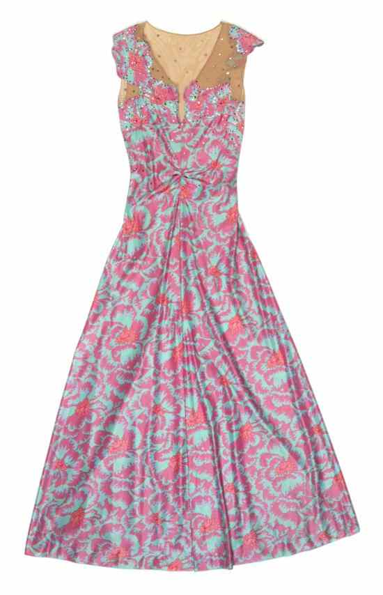 Appraisal: A Giorgio di Sant'Angelo Pink and Turquoise Lycra Dress with