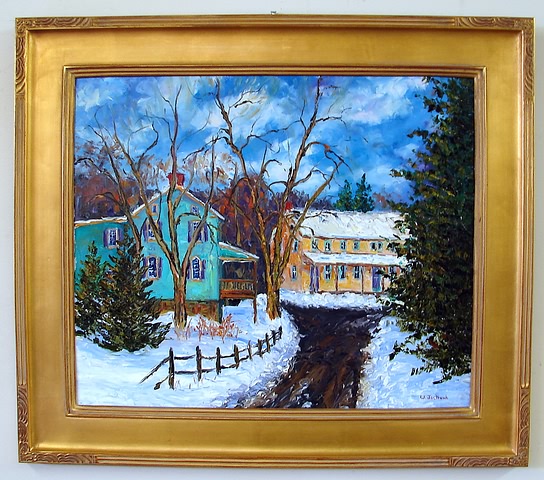 Appraisal: Bucks County December oil on canvas x SLR W Jachwak