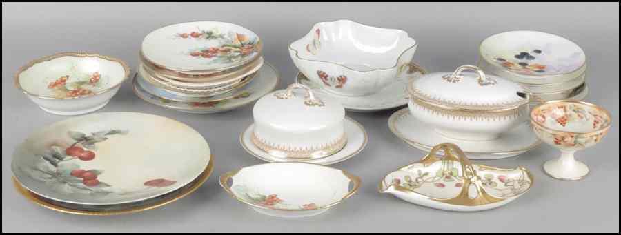 Appraisal: COLLECTION OF CONTINENTAL PAINTED AND GILT PORCELAIN Comprised of plates