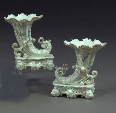 Appraisal: Good Pair of Jacob Petit Paris Porcelain Garniture Vases of