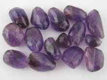 Appraisal: A quantity of faceted amethyst beads from a necklace