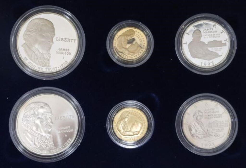 Appraisal: U S Mint Bill of Rights Commemorative Coins Set six