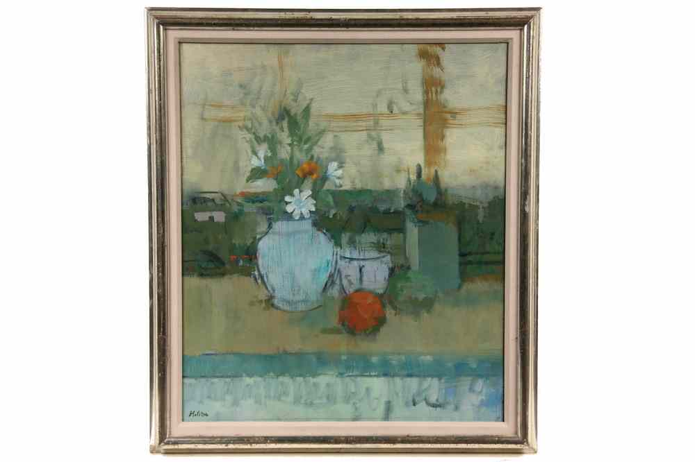 Appraisal: OOC - 'Still Life at Window' by John Edward Heliker