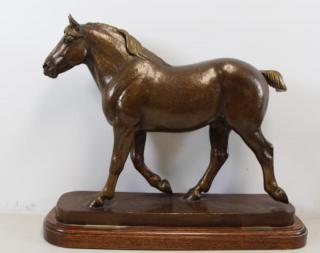 Appraisal: NEWMARK Marilyn Bronze Sculpture Herculean Bronze with brown patina on