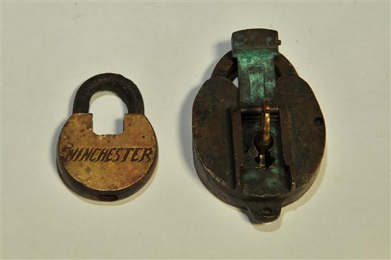 Appraisal: TWO LOCKS American late th-early th century Am Seal Lock