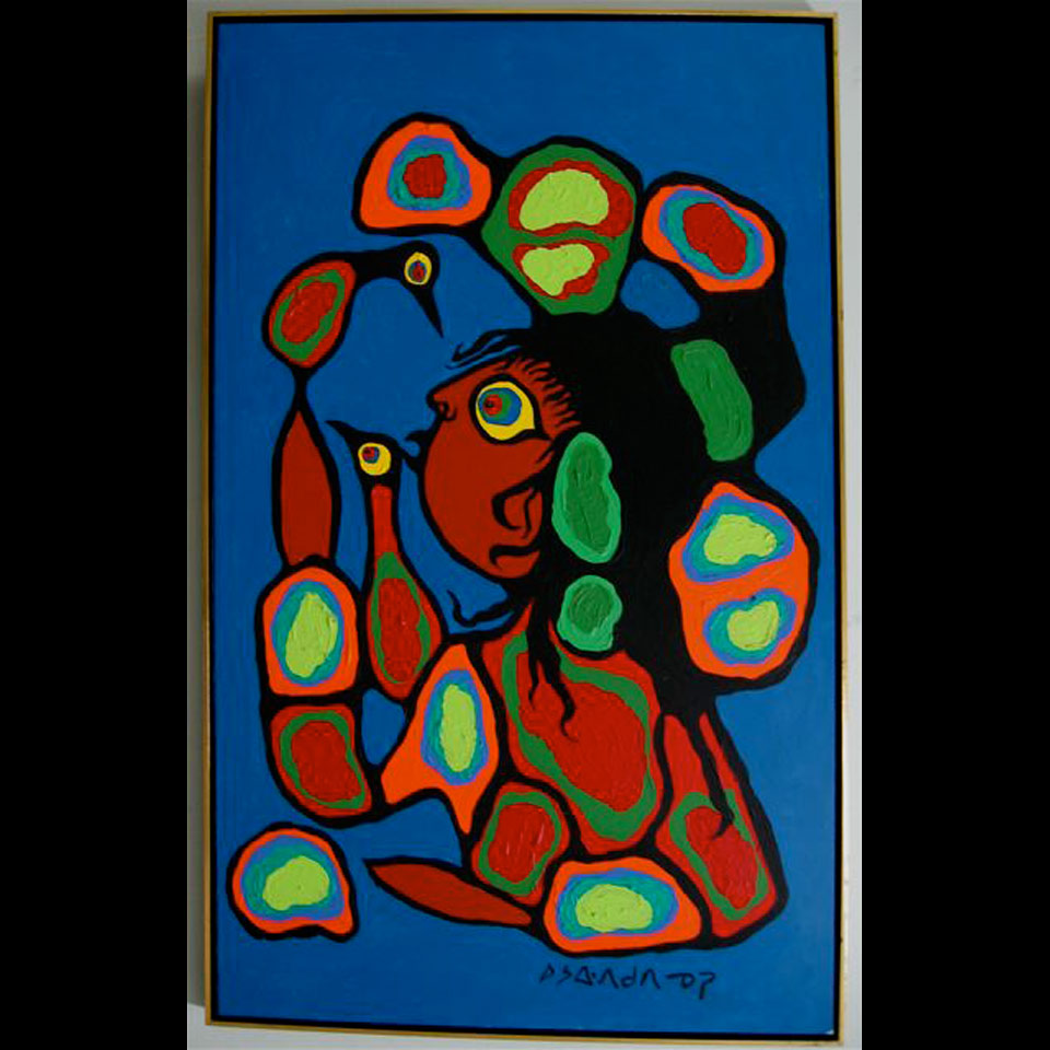 Appraisal: NORVAL H MORRISSEAU - CANADIAN DAVID SEARCHING FOR HIS SOUL