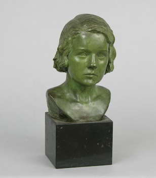 Appraisal: Katherine Cole American th Century Bust of a Young Woman