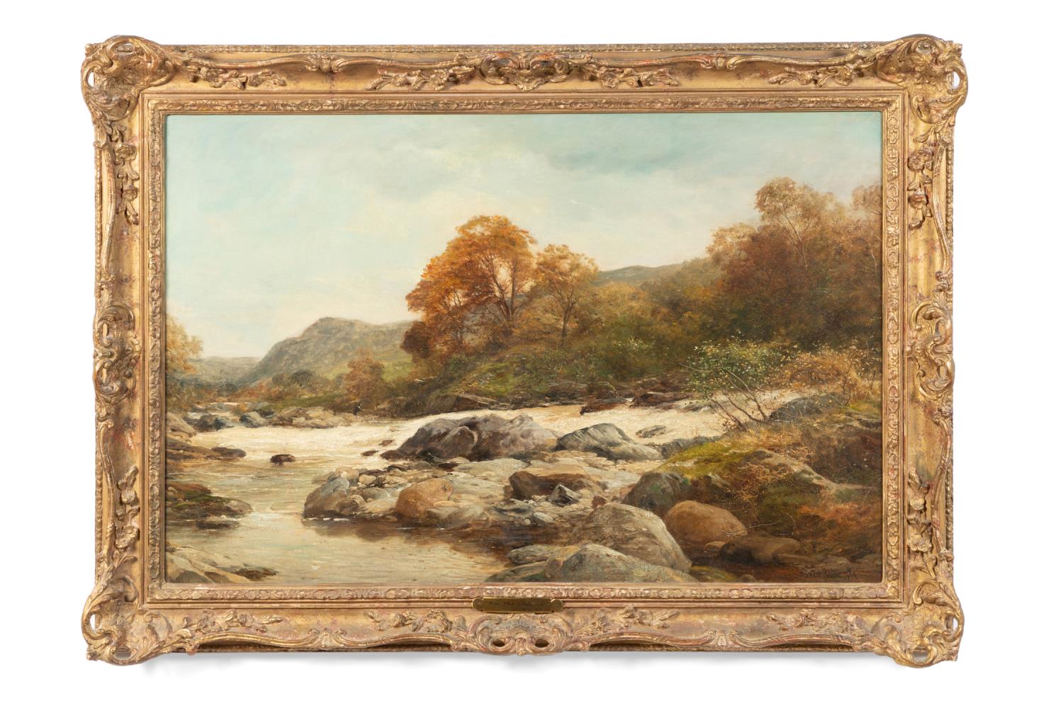 Appraisal: DAVID BATES WELSH AUTUMNAL LANDSCAPE OIL David Bates An Autumn