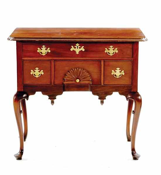 Appraisal: Queen Anne style carved mahogany lowboy early th century in