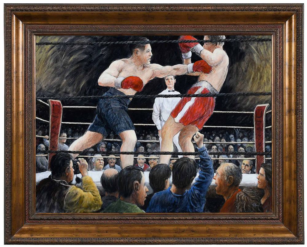 Appraisal: Dale Rayburn Mississippi born Brawler signed lower right Rayburn acrylic