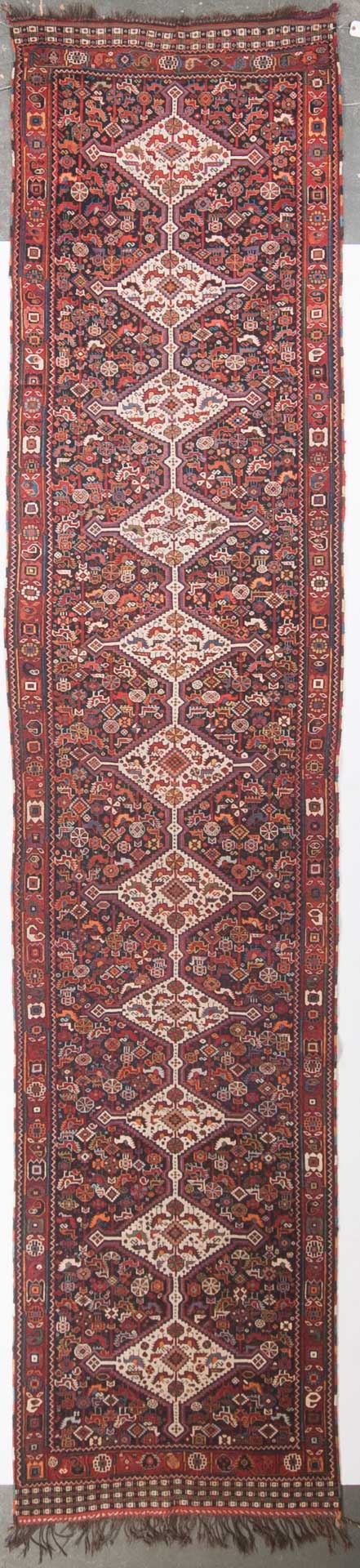 Appraisal: Rare antique Kashkai runner approx x Persia circa Condition Very