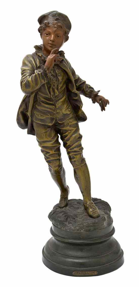 Appraisal: A French Cast Metal Figure of a Boy after Rousseau