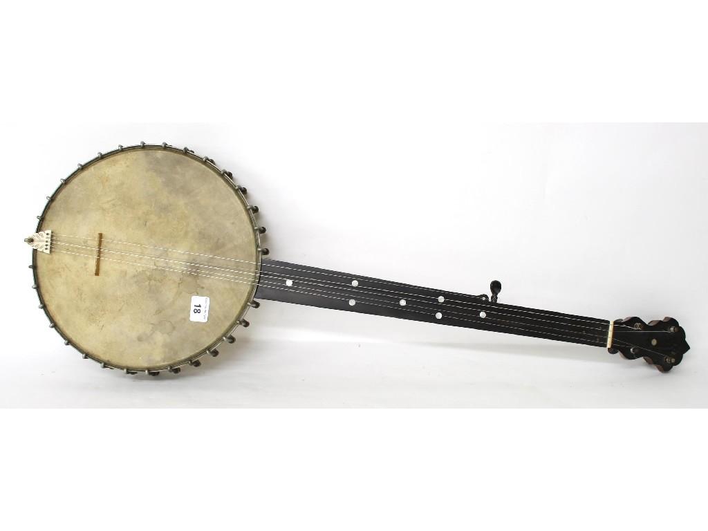 Appraisal: Early th century five string banjo by George P Matthew