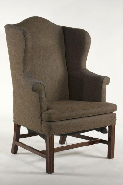 Appraisal: New England Chippendale Wing Chair late th century gentleman's chair