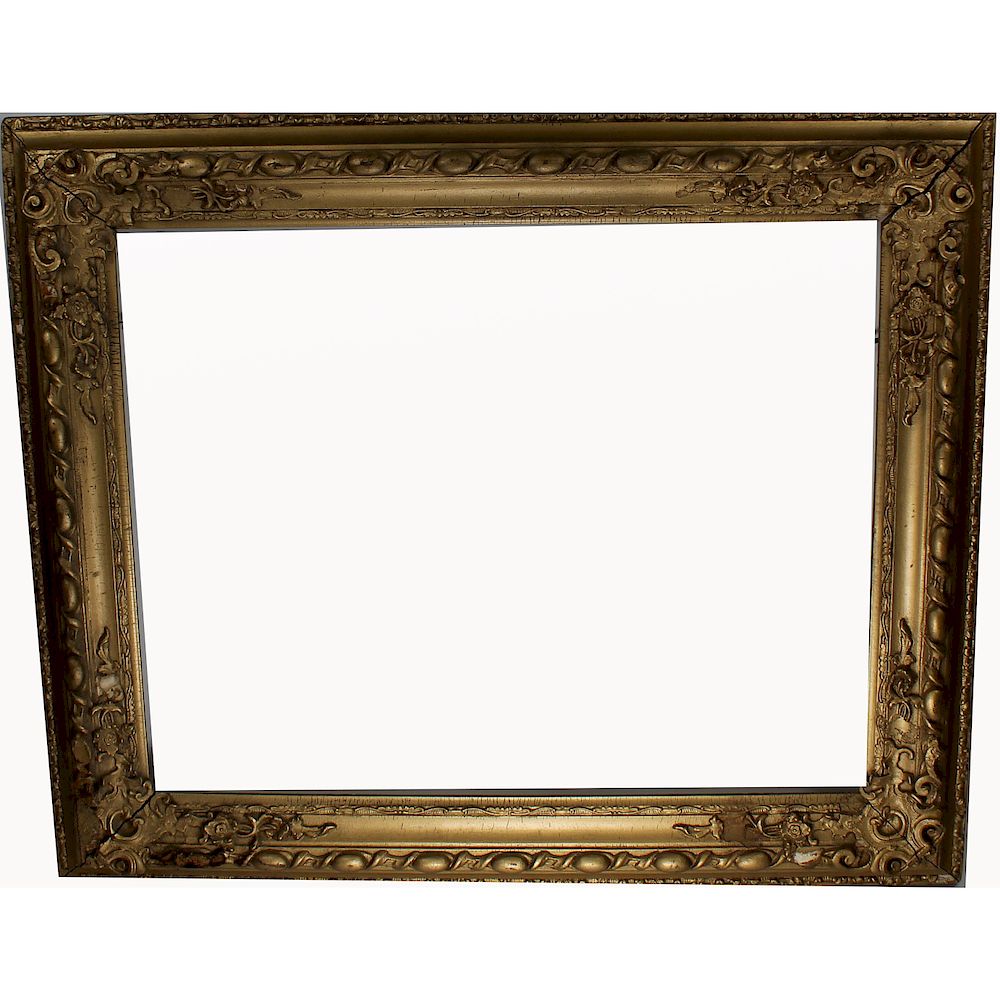 Appraisal: Antique Carved Gilt Frame Antique Carved Gilt Frame Rabbet size