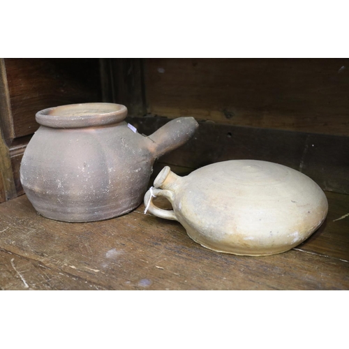 Appraisal: Two French earthenware pots approx cm H and shorter