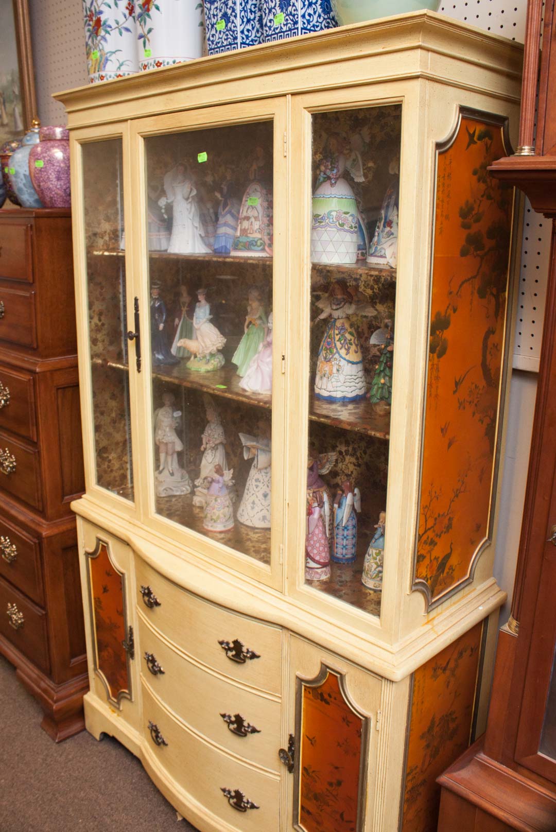 Appraisal: Painted china cabinet