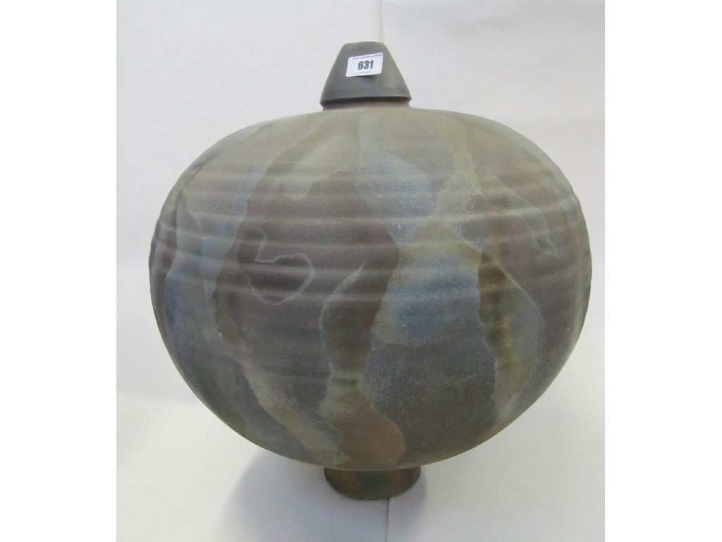 Appraisal: David Cohen contemporary ceramic vase of large bulbous form along