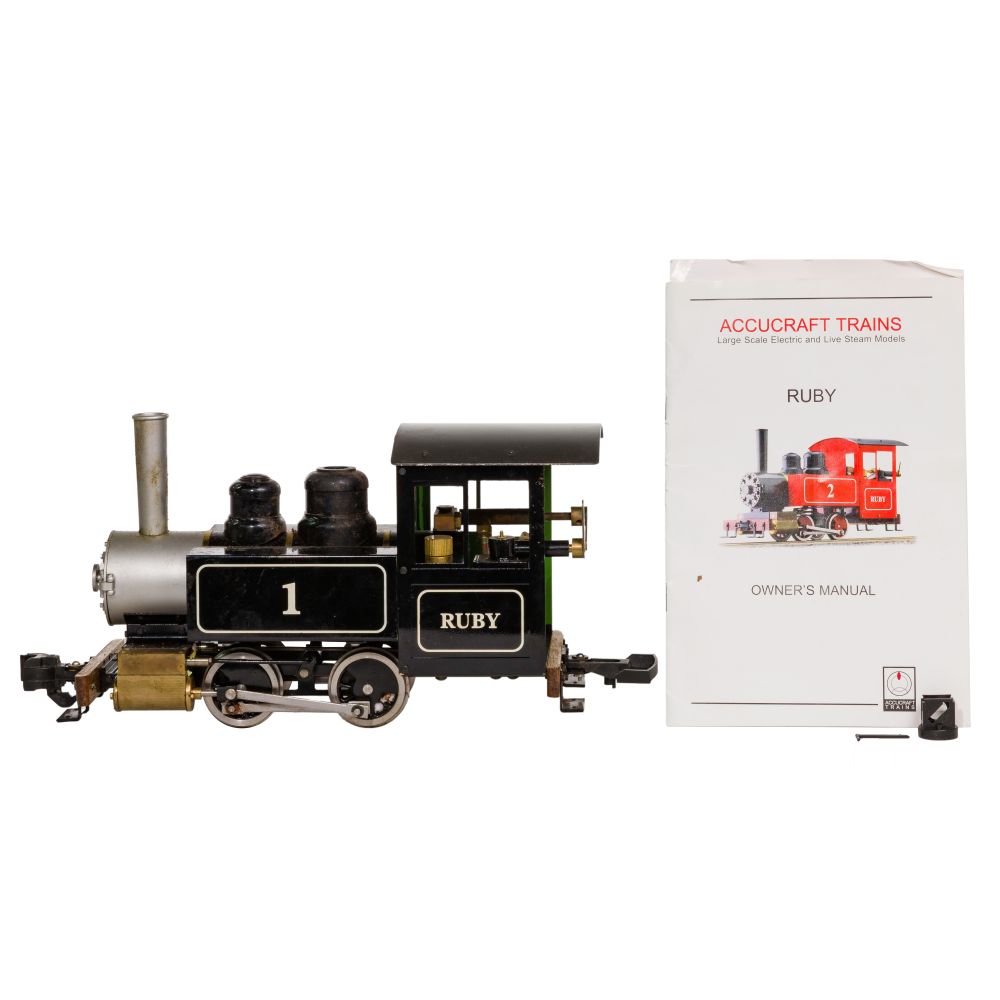 Appraisal: ACCUCRAFT TRAINS RUBY LIVE STEAM ENGINEBrass live steam locomotive model